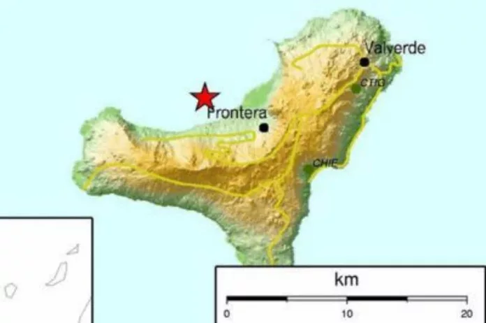 Seísmo de 4 grados en aguas de Frontera, isla de El Hierro