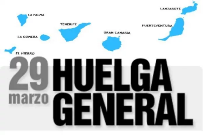 Hora de la Huelga General del 29 de marzo en Las Palmas de Gran Canaria y demás islas