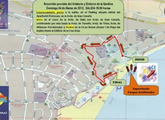 Recorrido Cabalgata y Entierro de la Sardina del Carnaval 2012 de Maspalomas (Gran Canaria) Recorrido Cabalgata y Entierro de la Sardina del Carnaval 2012 de Maspalomas (Gran Canaria)