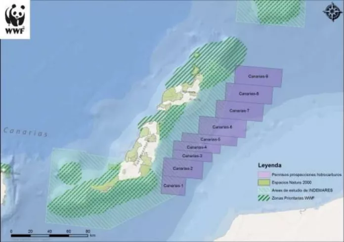 Las prospecciones petrolíferas en Canarias se prevén a 13 kilómetros de zonas de especial conservación y protección