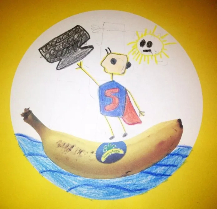 Plátano de Canarias llevará sonrisas dibujadas por los niños canarios