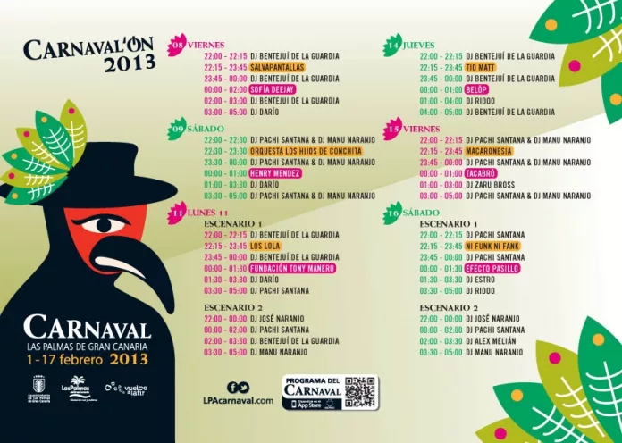 Cabeza de cartel del Carnaval ON de Las Palmas de Gran Canaria 2013