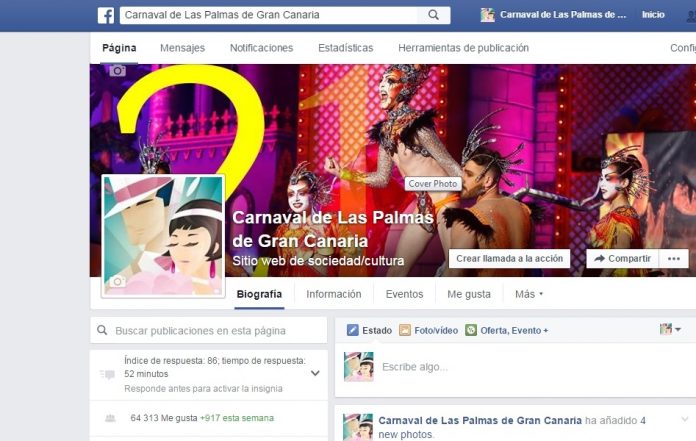 El Carnaval de Las Palmas de Gran Canaria líder en Facebook en fiestas nacionales